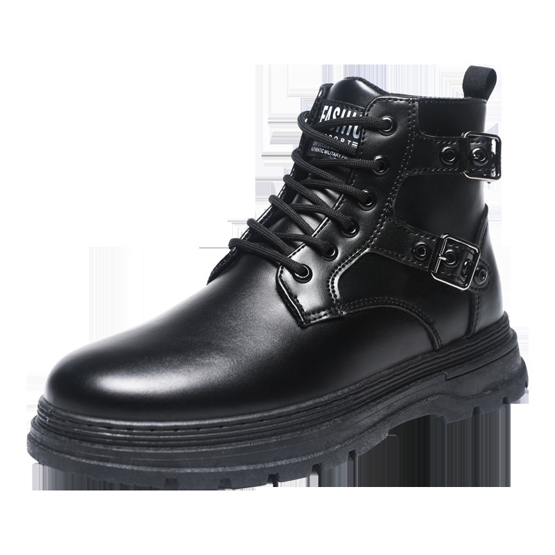 Black Martin Boots Male British Style Working Boots - Image 5