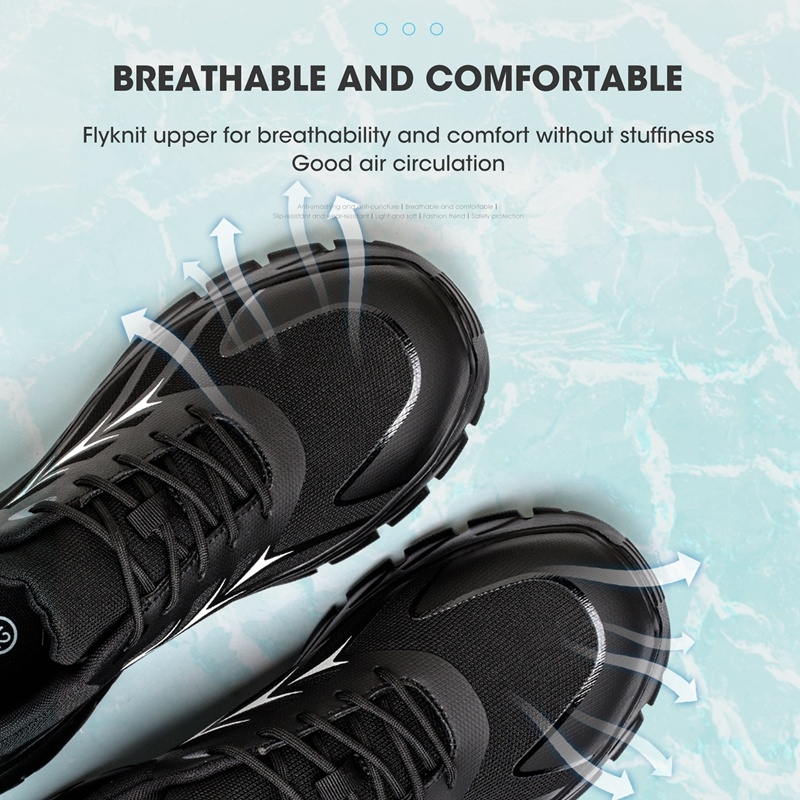 Labor Protection Anti-smashing And Anti-penetration Safety Shoes Steel Toes – Bild 4