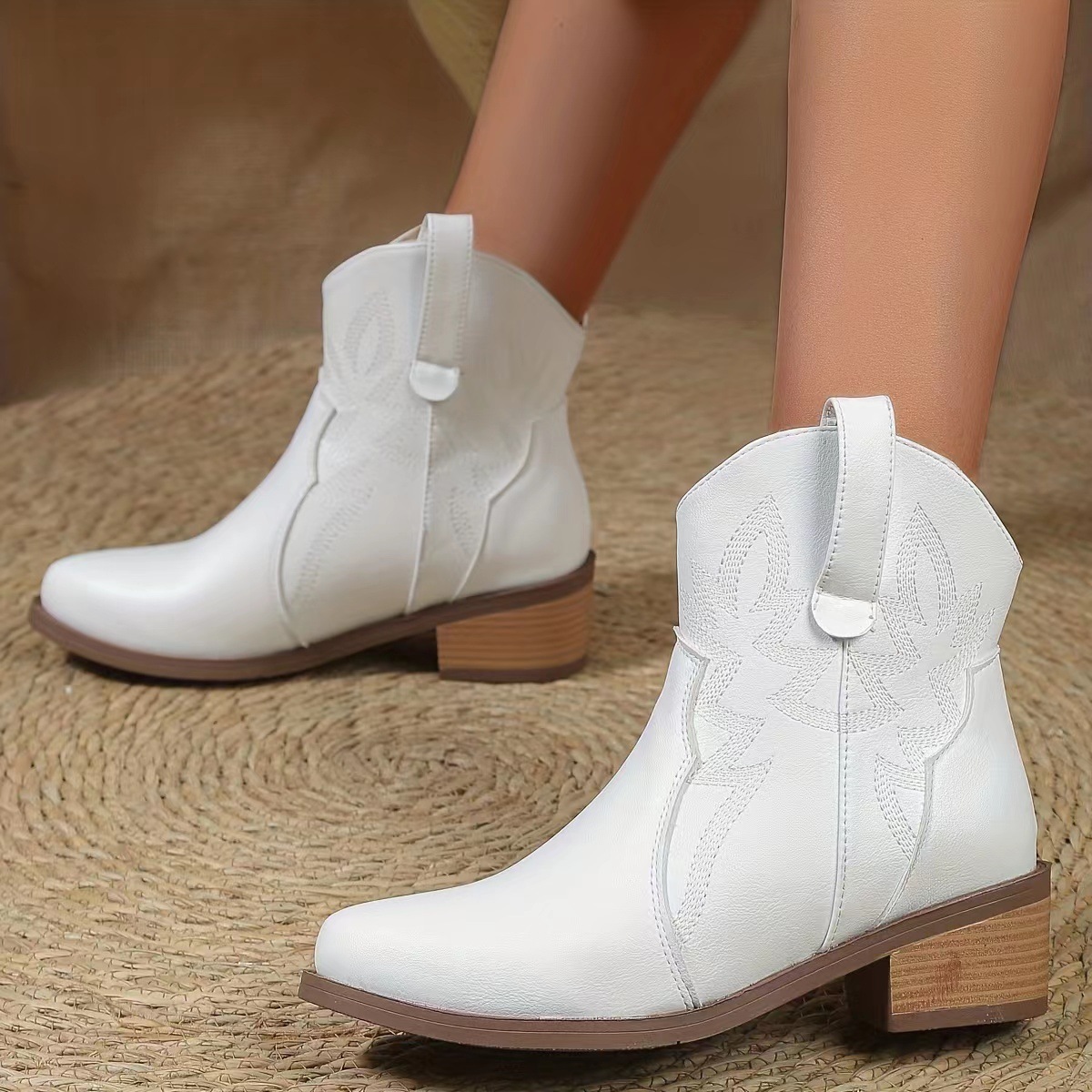 Spring And Summer Wedge Women's Round Toe Boots - Image 4