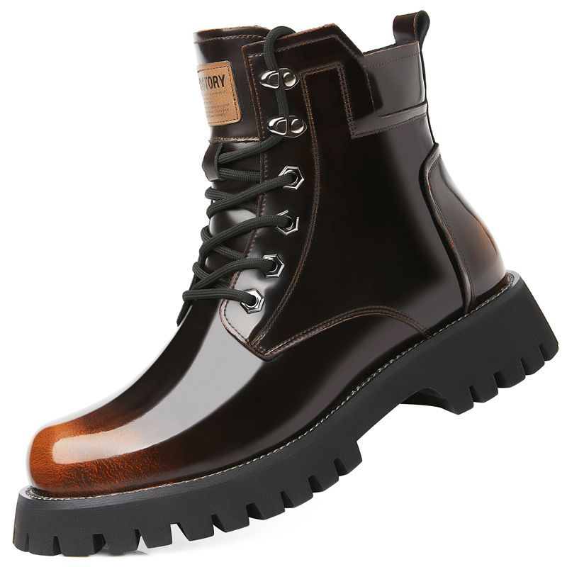 Fall Winter Martin Boots Men's Platform Mid-top - Image 3