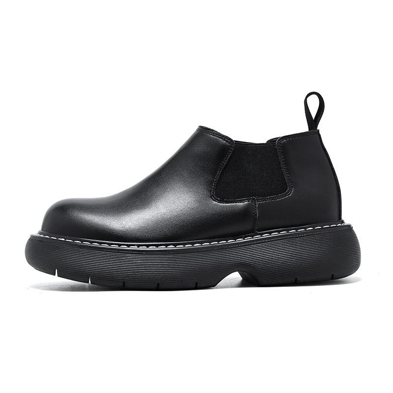 Martin Boots Black And Round Thick-soled Men - Image 6