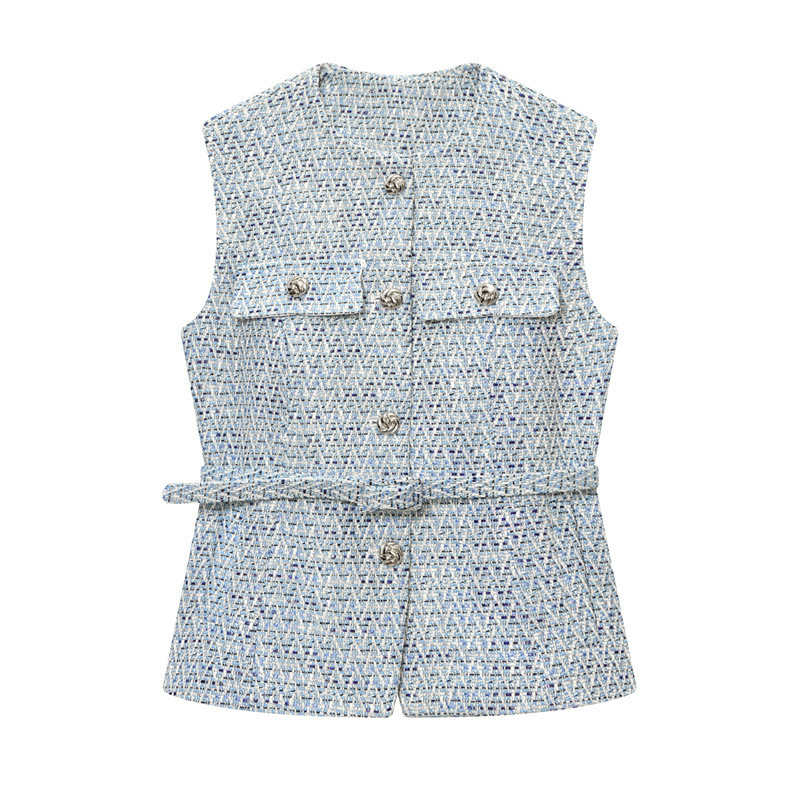 Women's Knit V-neck Vest - Image 9