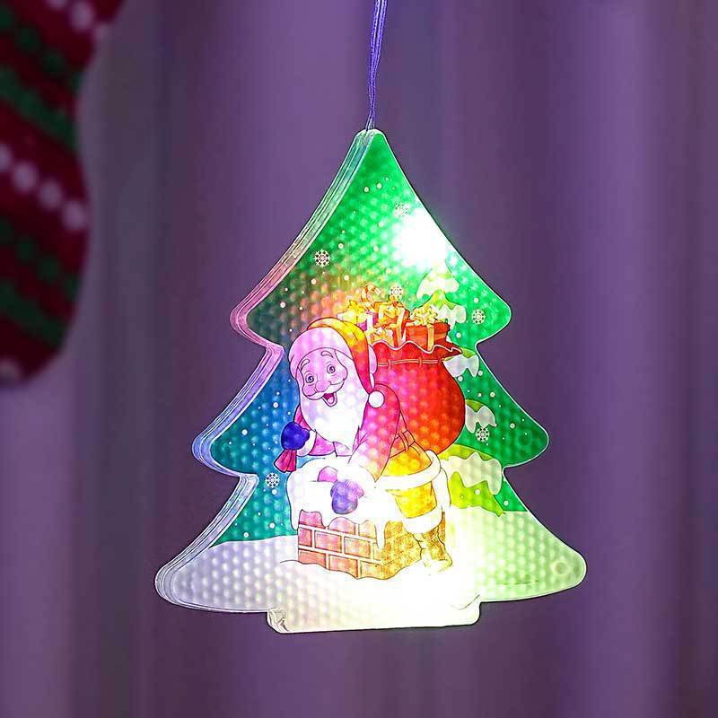 Painted Christmas Curtain Lights Holiday Layout Rubber-covered Wire Ambience Light - Image 4