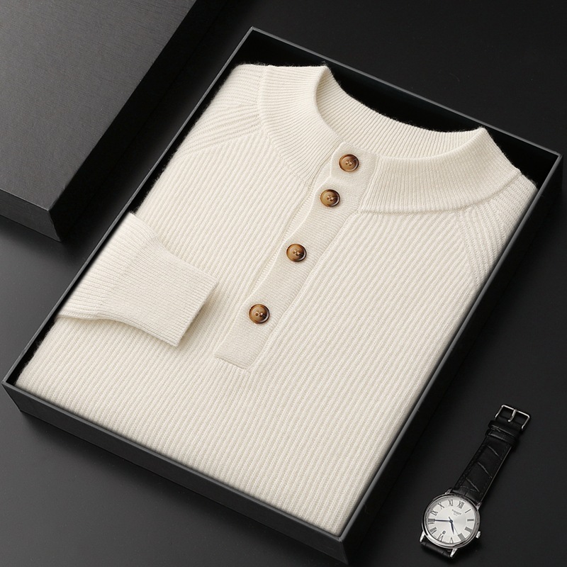Autumn And Winter New Semi-high Neck Cashmere Sweater - Image 6