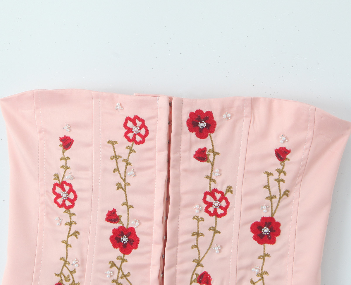 Women's Embroidered And Beaded Tube Top Waist Seal - Image 2