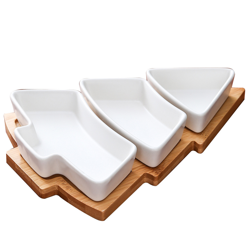 Creative Christmas Tree Ceramic Snack Dish Fruit Candy Plate - Image 5