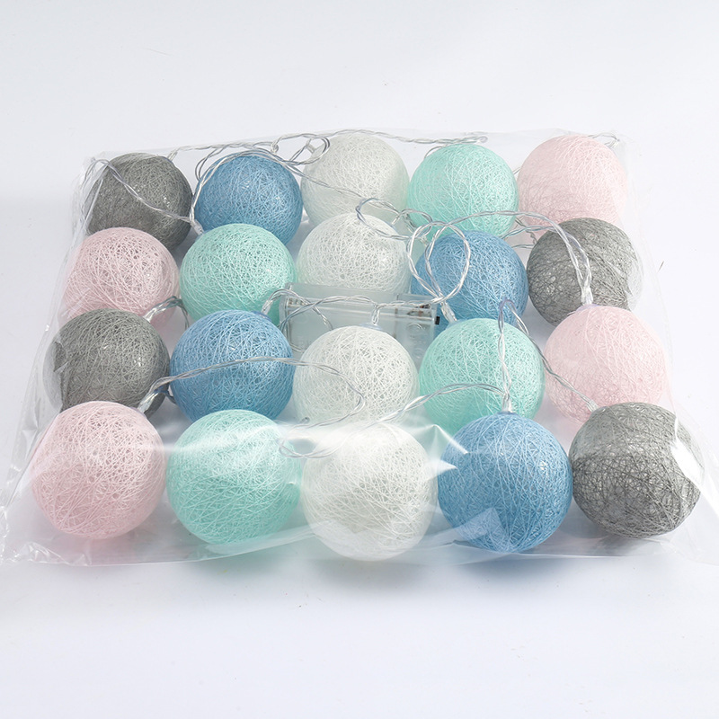 Led Ornamental Festoon Lamp Cotton Ball String Lights - Image 6