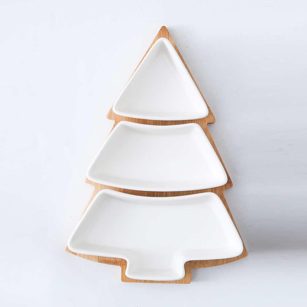 Creative Christmas Tree Ceramic Snack Dish Fruit Candy Plate - Image 6