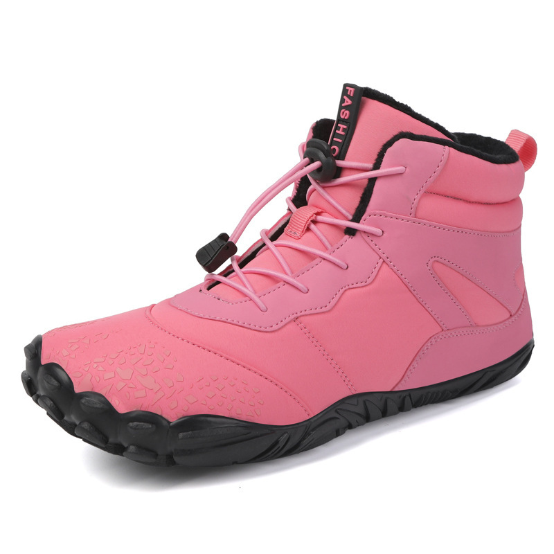 Winter Fleece-lined Waterproof Cotton-padded Shoes Five-finger Snow Boots - Image 7