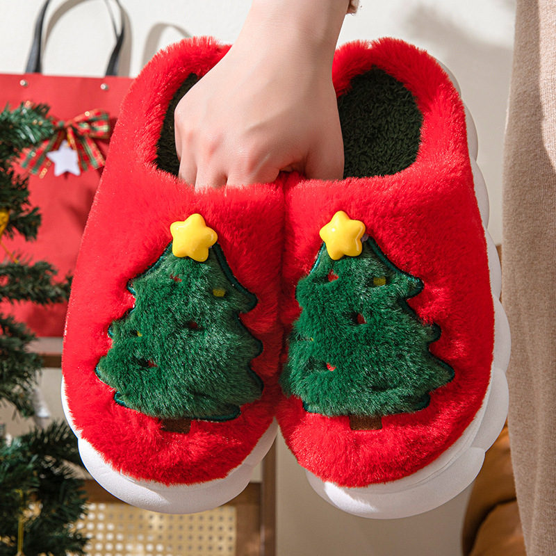 Christmas Tree Women's Home Slippers — изображение 2