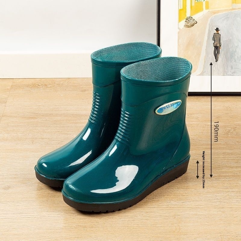 Women's Casual Rain Boots Middle Tube Non-slip - Image 8