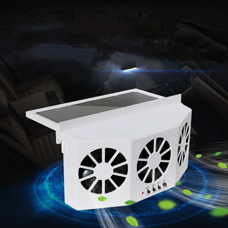 New Solar Car Cooling Artifact Car Exhaust Fan Air Circulation Smoke Exhaust Fan Car Ventilation Fan - Image 2