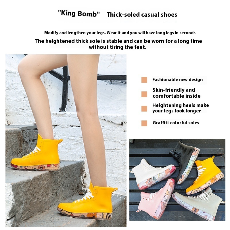 Low-top Couple Rain Boots Short Non-slip Men's And Women's Rain Boots - Image 2