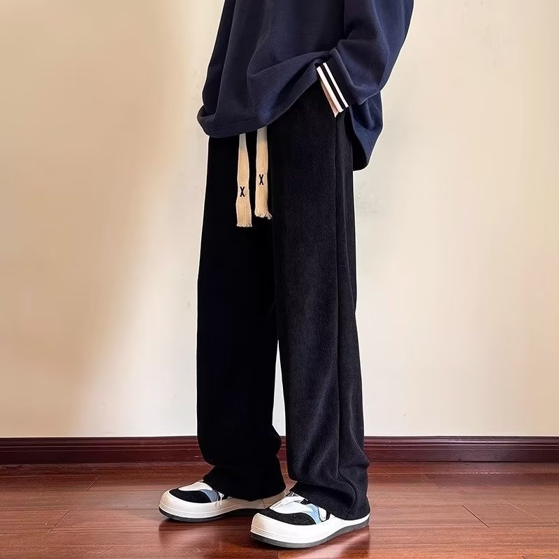 Corduroy Fleece Padded Pants Men's Pants Autumn And Winter - Image 2