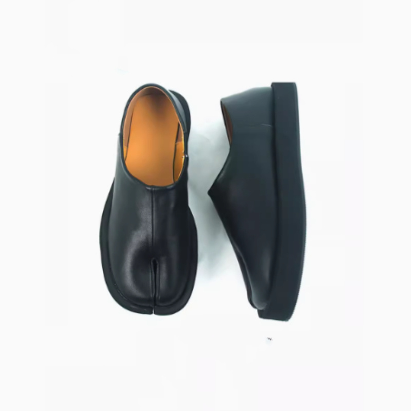 Split Toe Shoes, Men's And Women's Genuine Leather, Internet Famous Sheephoof Horse - Image 5