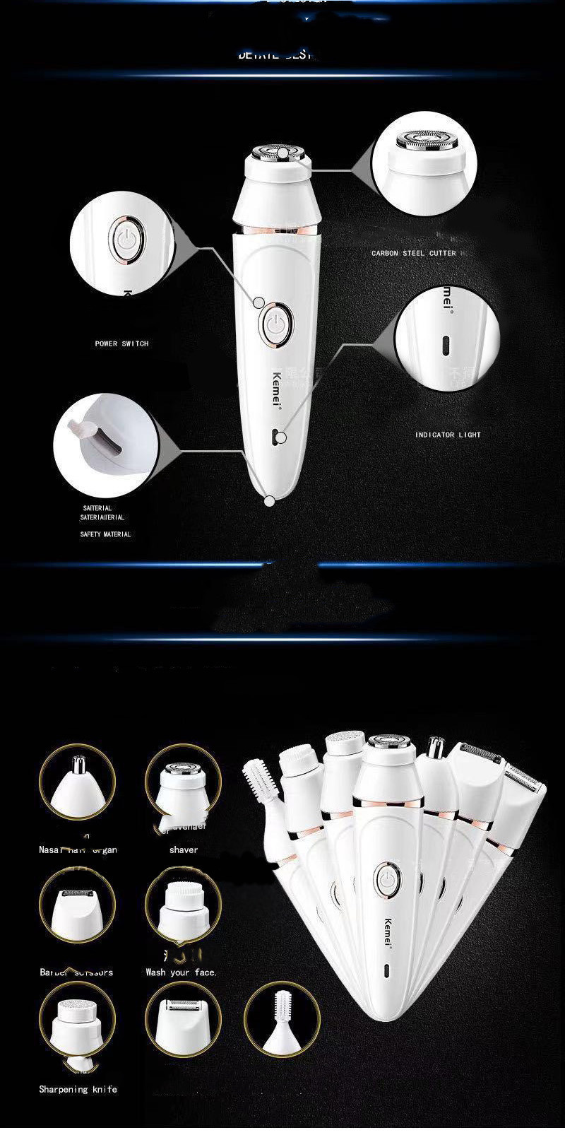 Hair Removal Machine Kemeiemei Multifunctional Shaver - Image 5