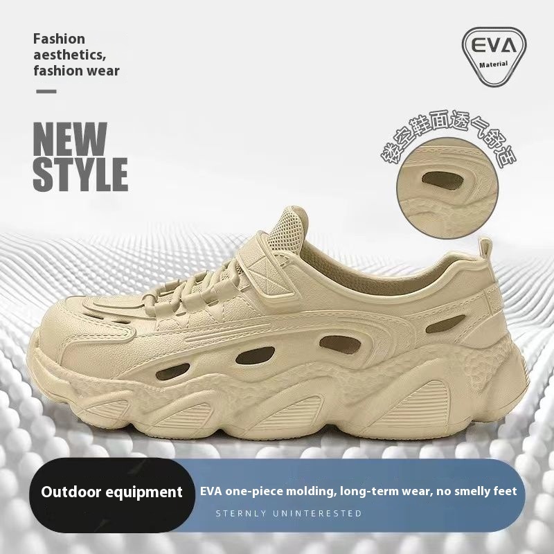 Men's Hole Shoes Thick-soled Beach Fishing Sandals - Image 4