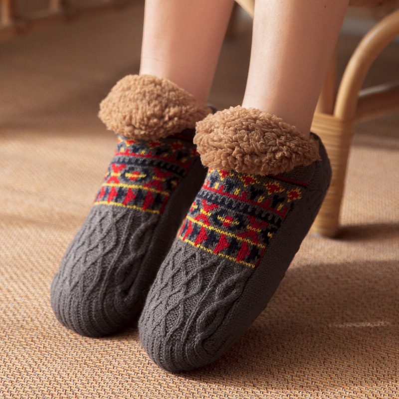 Indoor Home Floor Socks Fall And Winter Warm Non-slip Carpet Socks For Men And Women - Image 7