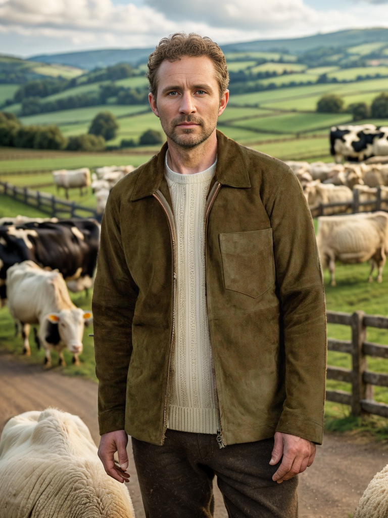 Simple Men's Suede Fabric Jacket Solid Color Fashion City - Image 8