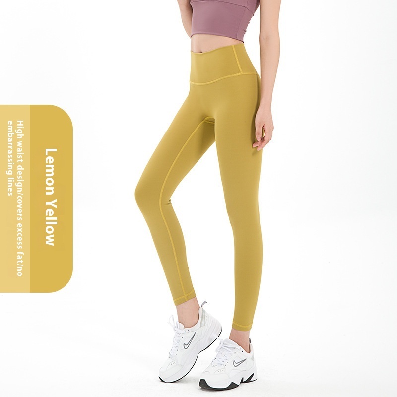 High Waist Yoga Pants Women's Seamless Nude Feel Fast Drying Clothes Sportswear — изображение 10