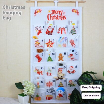 Christmas Hanging Wall Hanging Decoration Style Storage Bag Behind The Door