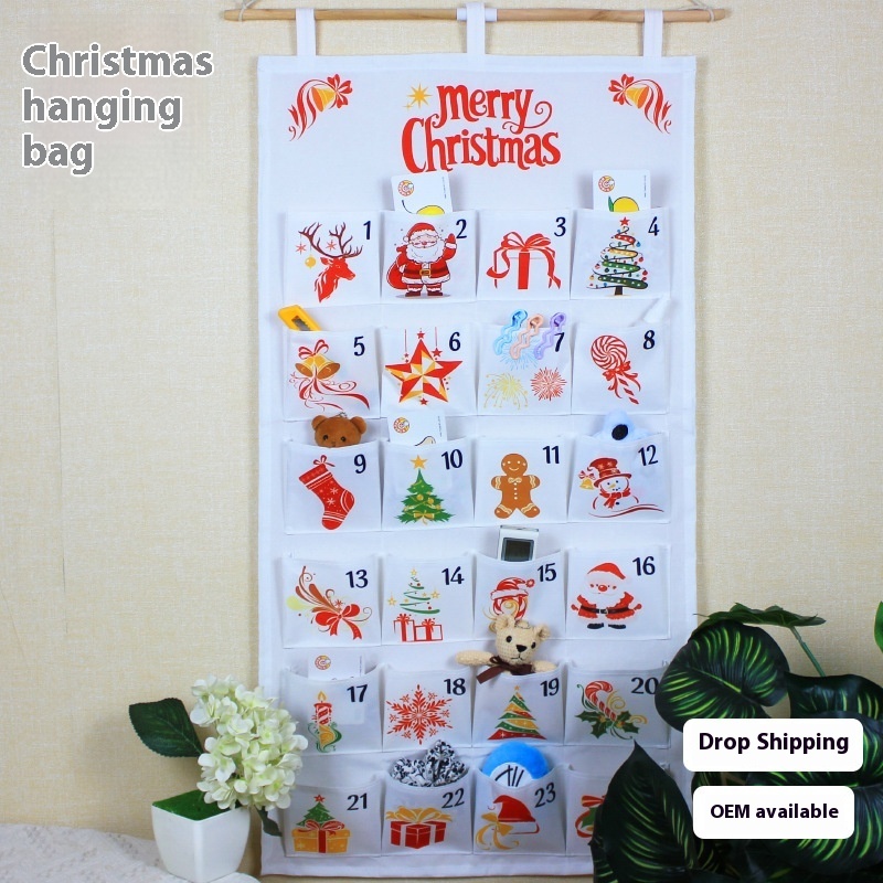 Christmas Hanging Wall Hanging Decoration Style Storage Bag Behind The Door