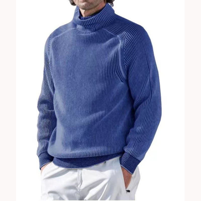 Men's Wool High Collar Warm Sweater - Image 4