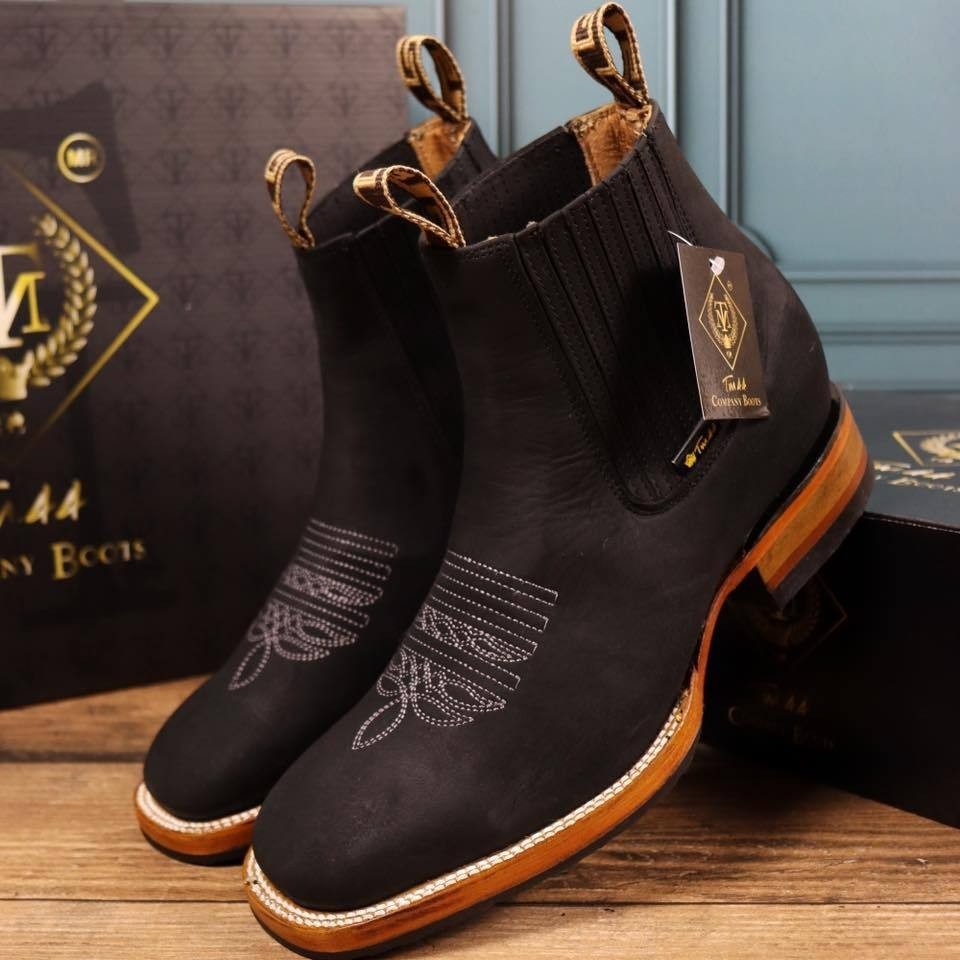 New European And American Embroidered Sleeve Chelsea Martin Boots Men's - Image 4