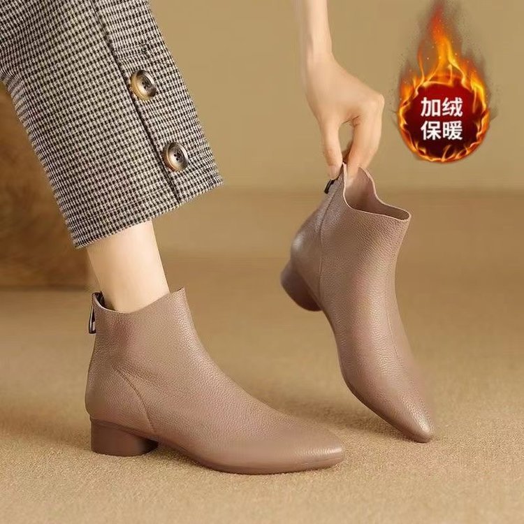 Women's Thick Bottom Vintage Martin Boots Women's Mid-calf Soft Bottom Wholesale - Image 9