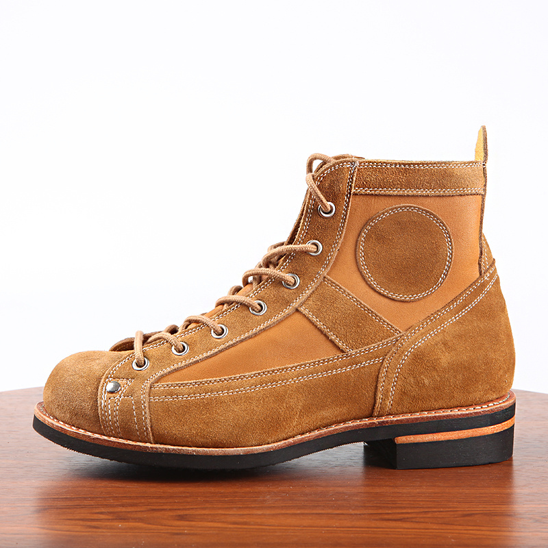 Leather Stitching Paratrooper Work Ankle Boots - Image 4
