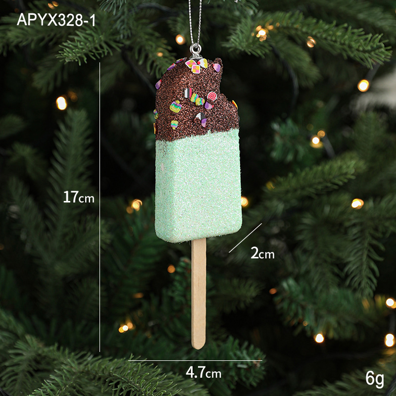 Creative Pendant Ice Cream Christmas Tree Decoration Small Hanging Pieces - Image 9