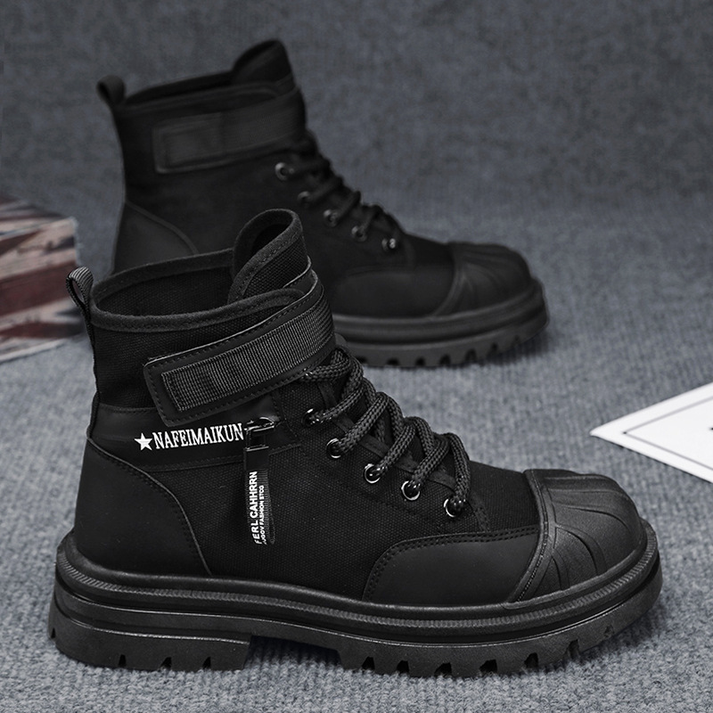 Shell Toe Thick Bottom Work Shoes Men's Boots - Image 10