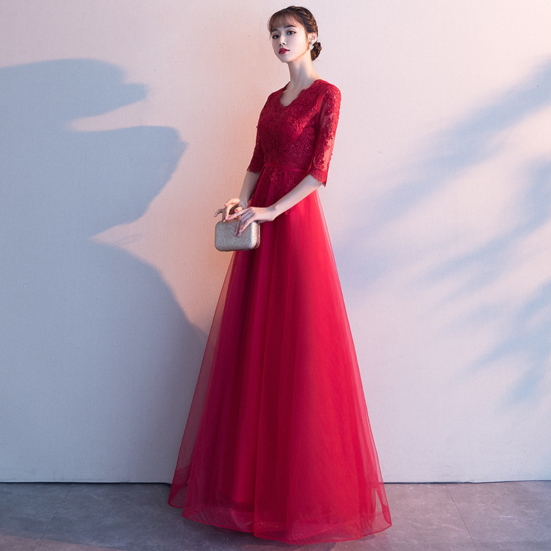 Banquet Elegant Long Black Ladies Annual Meeting Dress – Bild 6