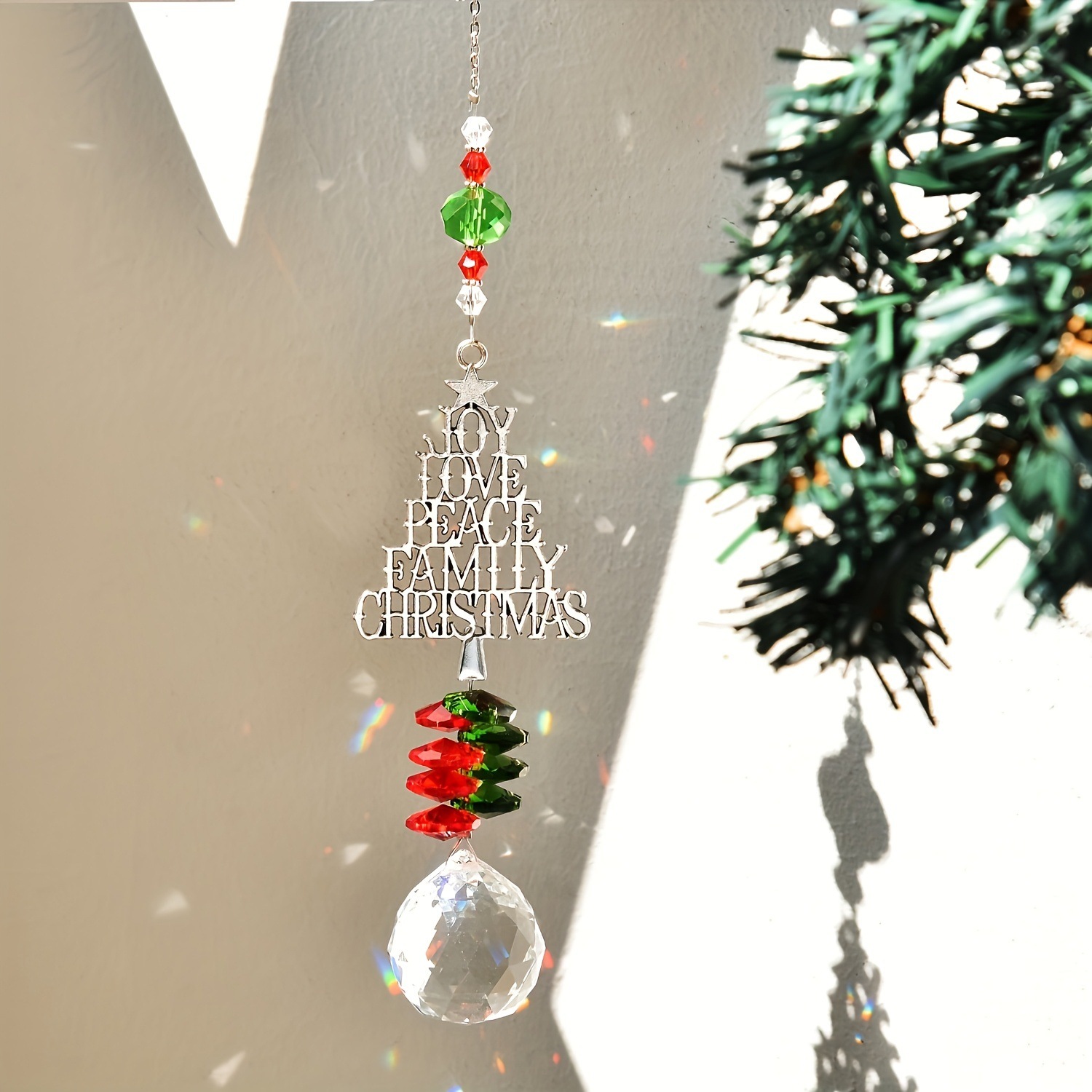 Christmas Sun Catcher Crystal Christmas Tree Pendant — изображение 6