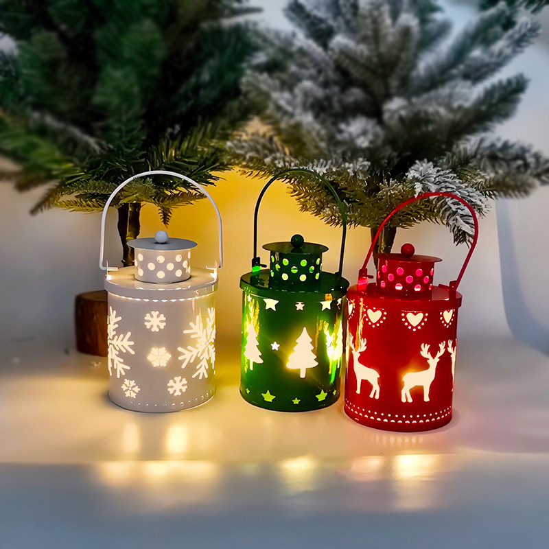 Christmas Candle Lights LED Small Lanterns Wind Lights Electronic Candles Nordic Style Creative Holiday Decoration Decorations — изображение 2