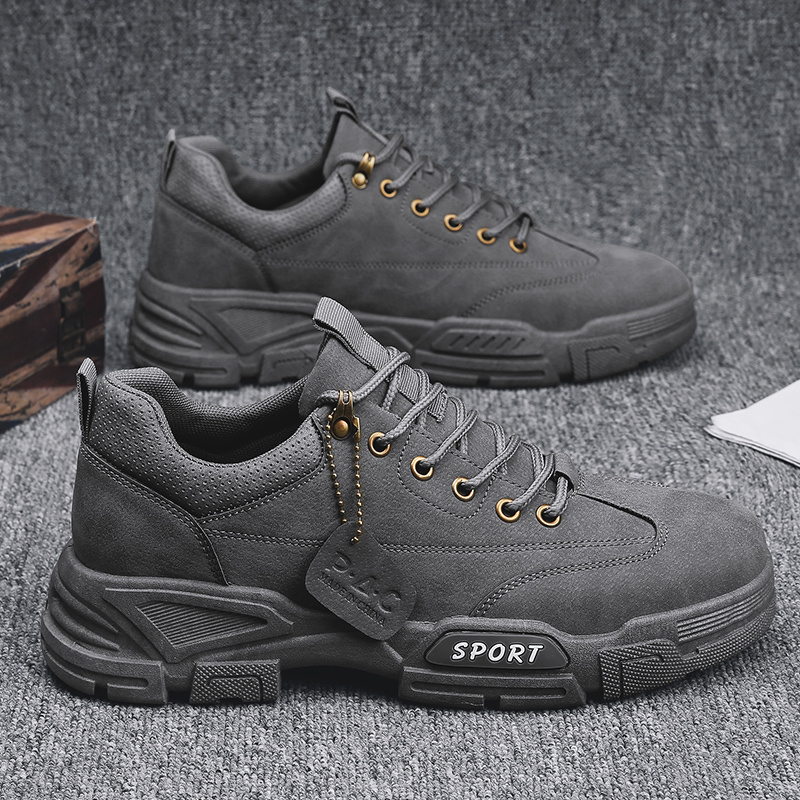 Dedicated Work Waterproof Non-slip Pure Black Labor Protection Tide Shoes - Image 2