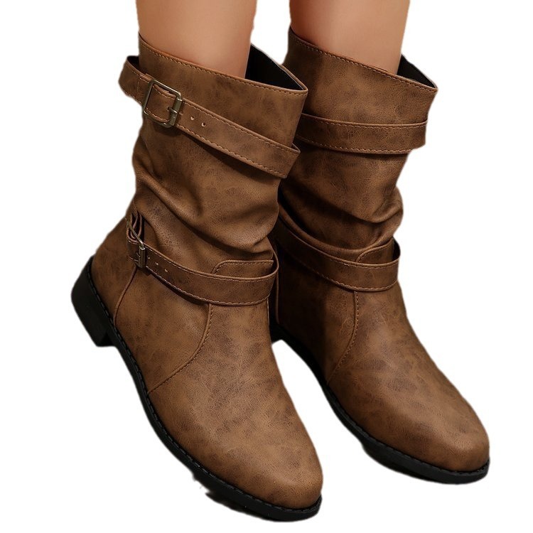 Fashion Plus Size Mid Short Boots Women - Image 6