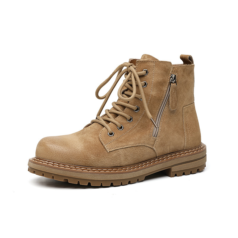 Side Zipper Seven-hole Super Popular Ins High Street Fashionable Handsome Ankle Boots - Image 5