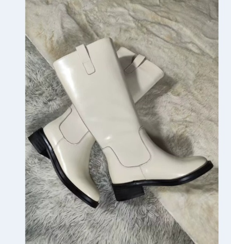 Autumn And Winter Low Heel Large Tube Circumference Boots - Image 8