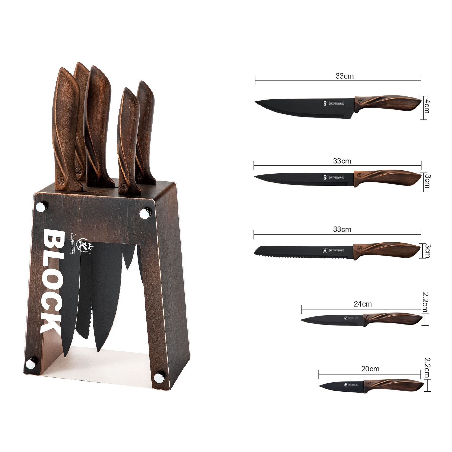 Knife Set Kitchen Stainless Steel Chef – Bild 2