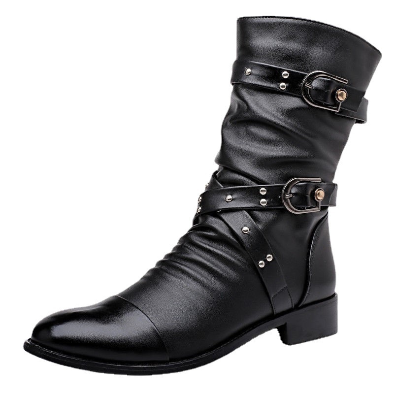 Men's Pointed Toe Within Wellingtons - Image 2