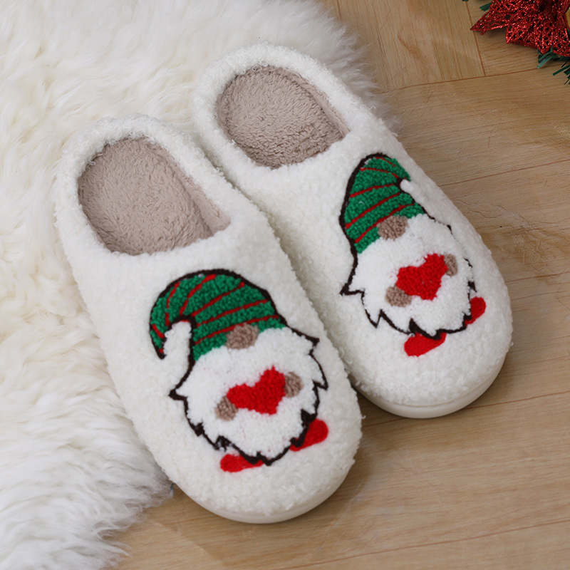 Cute Cartoon Santa Claus Home Slippers Couple Indoor Floor Bedroom Slipper Christmas Warm Shoes Women Men - Image 7