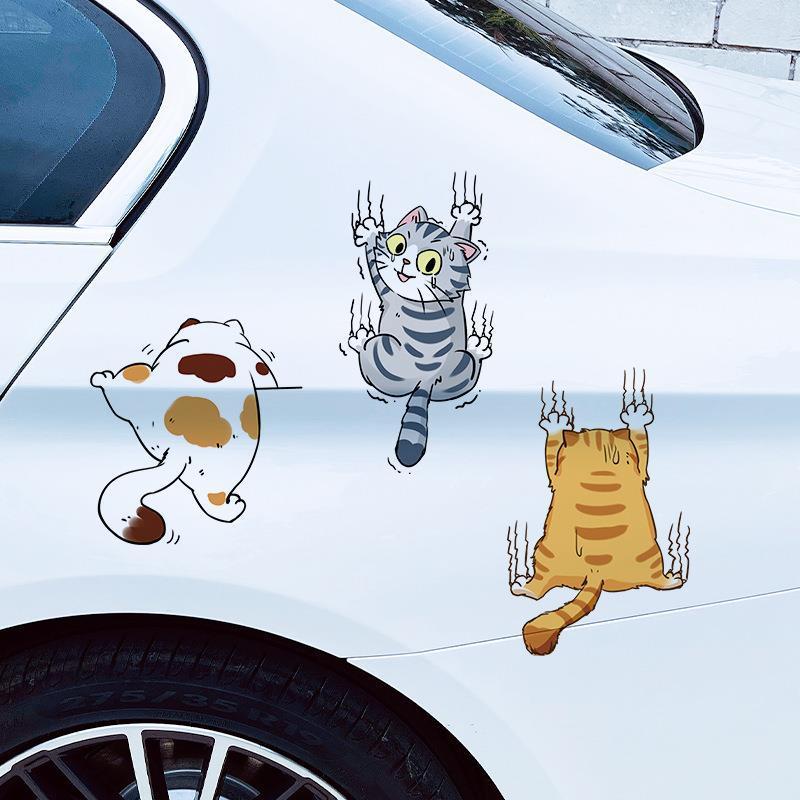Personalized Cat Cartoon Car Doctor Blade Cover Sticker Suit — изображение 4