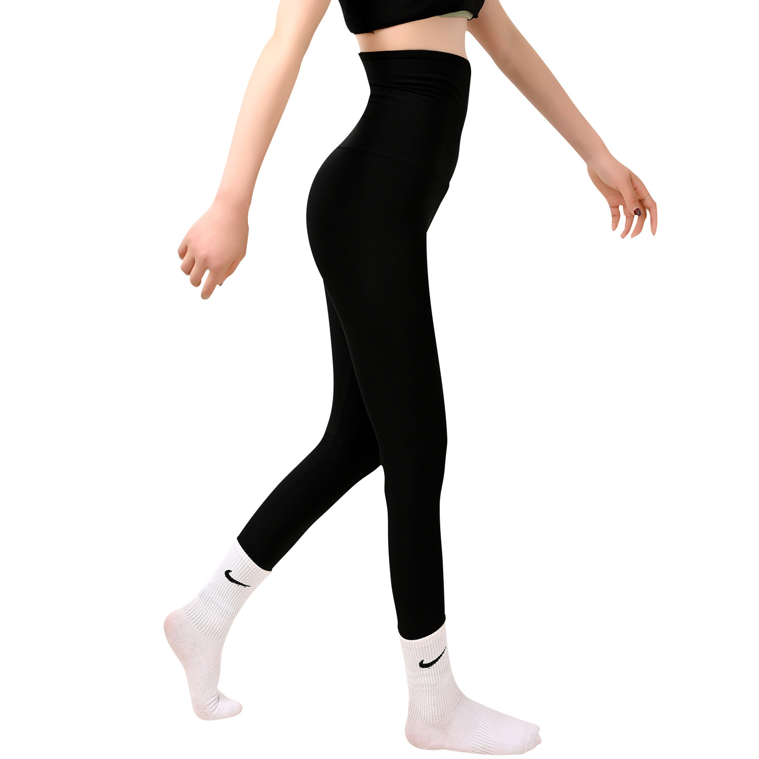 Sports Sweat Wicking Pants Elastic Breasted Plus Size Yoga Pants - Image 5