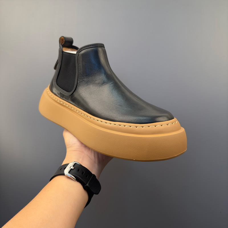 British Style Leather Casual Martin Boots - Image 4