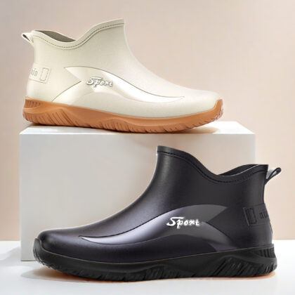 Fashion Non-slip Flat Short Rubber Boots Men