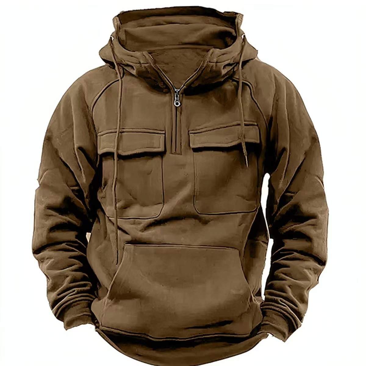 Men's Zip-up Hoodies Sweatshirt With Drawstring And Pocket Design Fashion Casual Sports Sweatshirt - Image 6