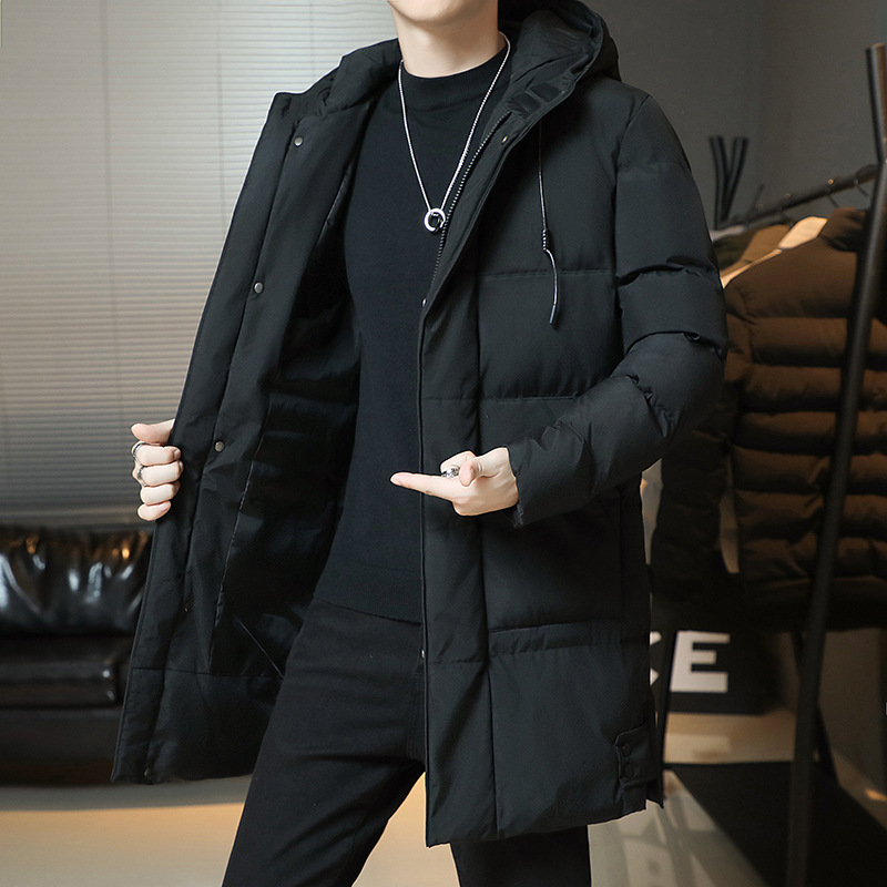 Men's Winter Leisure Warm Hooded Plus Size Men's Cotton Clothing - Image 3