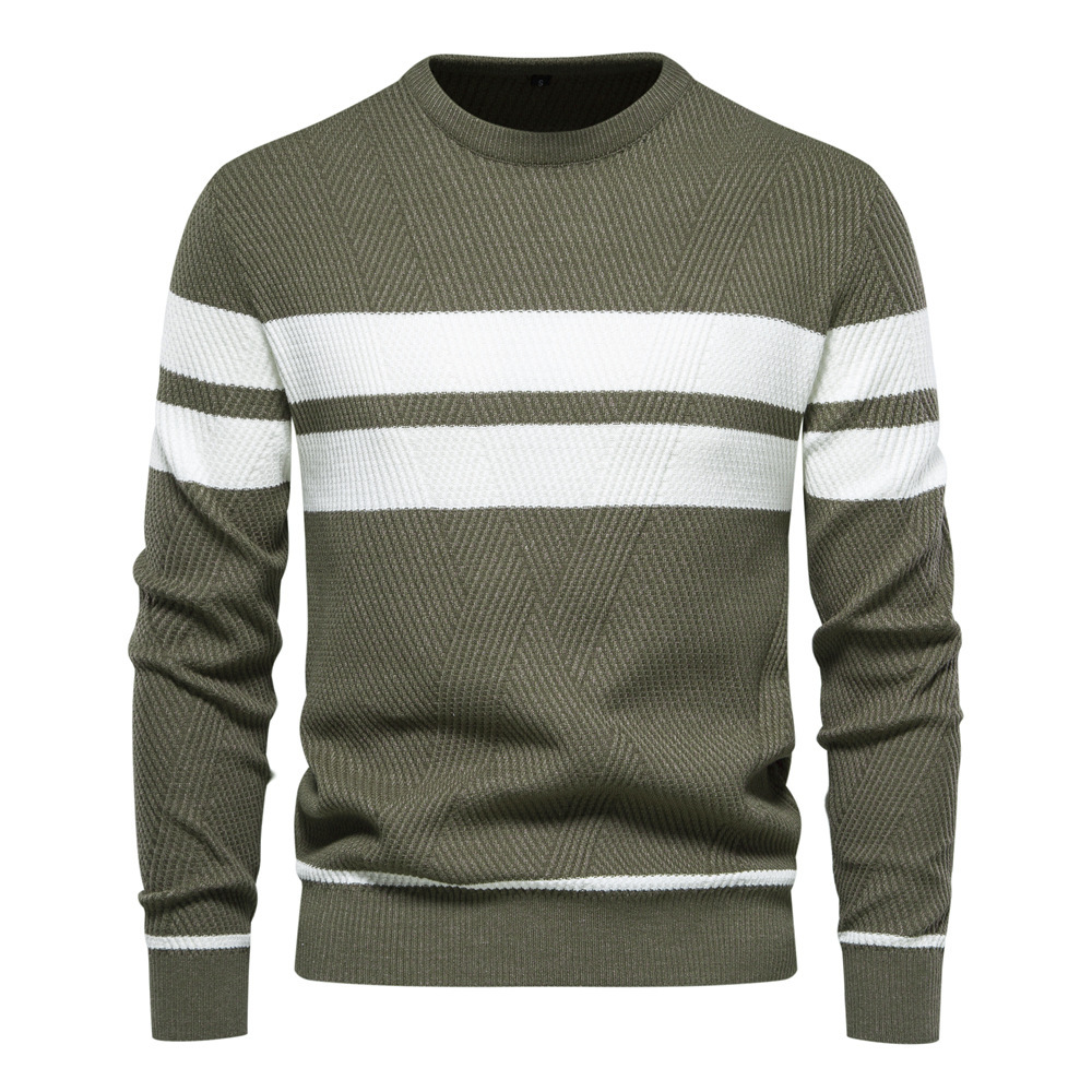 Fashion Casual Striped Men's Sweater - Image 5