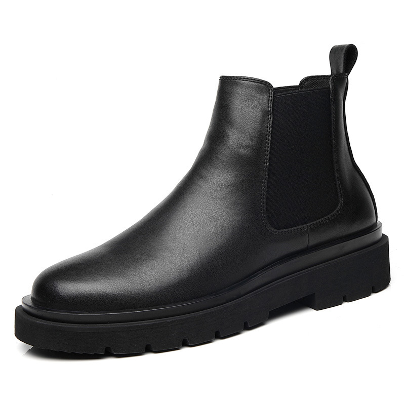 Men's Chelsea Boots High Top Working Wear Leather Shoes - Image 6
